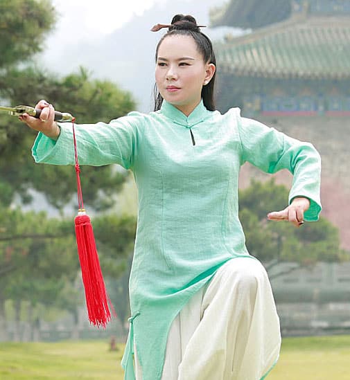 Handmade Traditional Wudang Tai Chi Uniform for Women - Mint Green ...