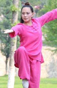 Handmade Feminine Tai Chi Uniform Rounded Collar - Pink - Internal ...