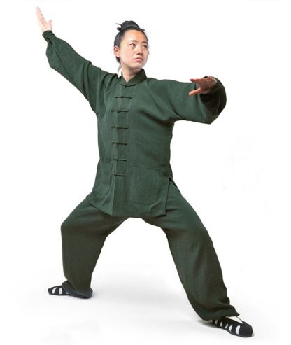 Handmade Traditional Wudang Tai Chi Uniform – Oak Green - Internal ...