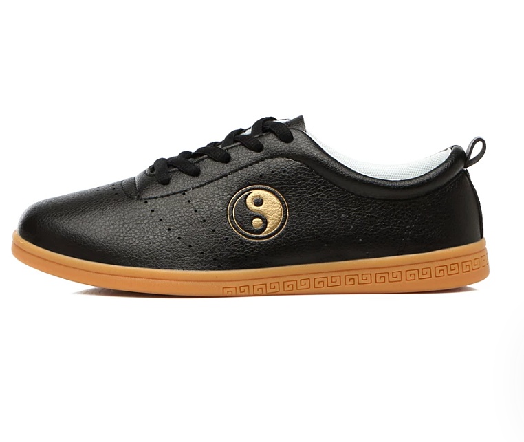 black leather martial arts shoes