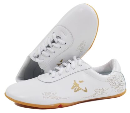 white leather kung fu shoes