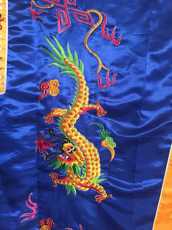 Golden Dragon Wudang Ceremony Daoist Priest Robe | Blue - Internal ...