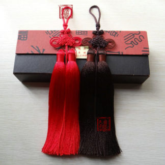 Red Spear Tassel, Real Horsetail - Tassels & Saches - Weapons