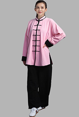 Handmade Traditional Wudang Tai Chi Uniform with Black Trim and Wide ...