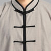 Handmade Traditional Wudang Tai Chi Uniform with Black Trim and Wide Cuffs – Off White - Image 2