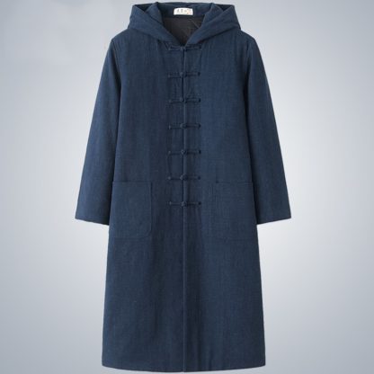 hooded winter taoist coat