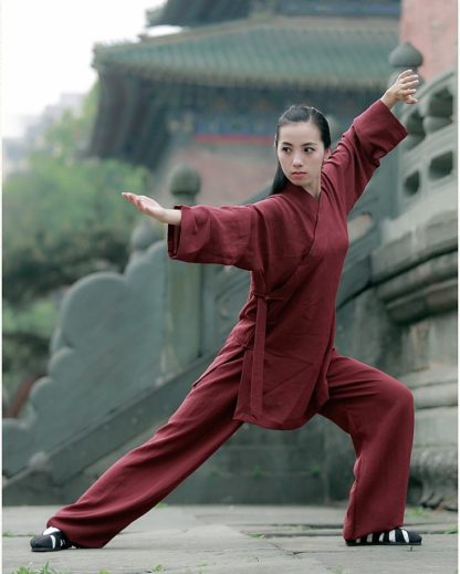 maroon taoist uniform