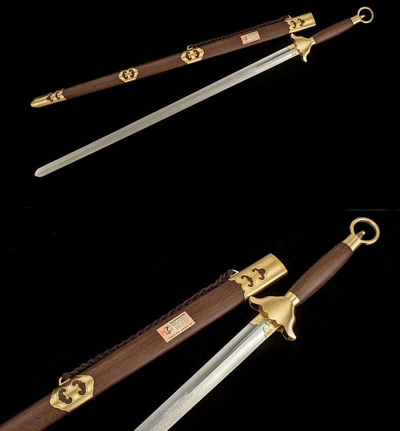 Munetoshi Handmade 1060 Folded Steel Chinese Korean Sword Ring Pommel Very  Sharp