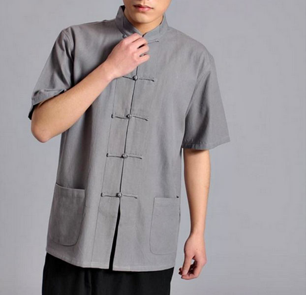 Handmade Traditional Wudang Short Sleeved Tai Chi Shirt - Multicolor - Image 2