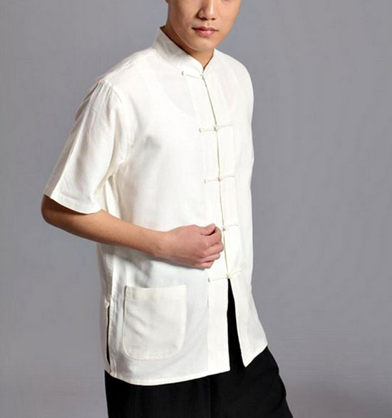 Handmade Traditional Wudang Short Sleeved Tai Chi Shirt - Multicolor - Image 4