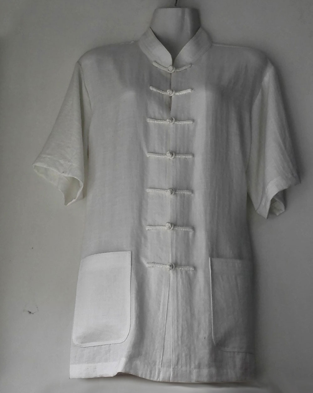 Handmade Traditional Wudang Short Sleeved Tai Chi Shirt - Multicolor - Image 5