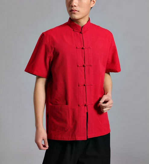 Handmade Traditional Wudang Short Sleeved Tai Chi Shirt - Multicolor - Image 7