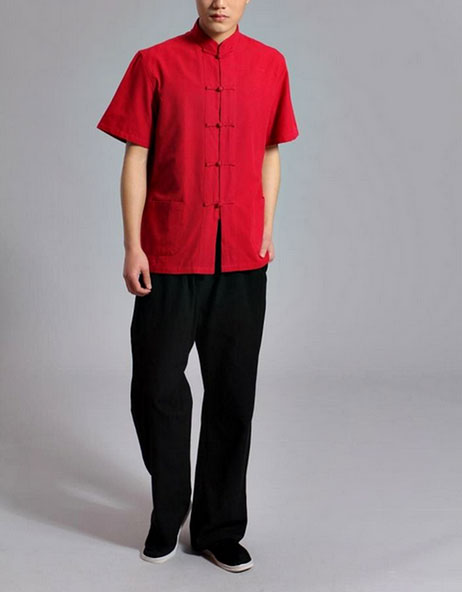 Handmade Traditional Wudang Short Sleeved Tai Chi Shirt - Multicolor - Image 6